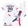 Paris Saint-Germain Bradley Barcola #29 Borta Kläder Barn 2025-26 Kortärmad (+ Korta byxor)